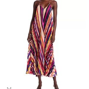 FARM Rio Colorful Striped Maxi Dress